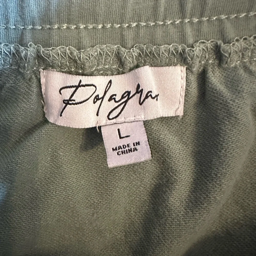 Large Polagram Drawstring sage comfy Skirt - Picture 5 of 7